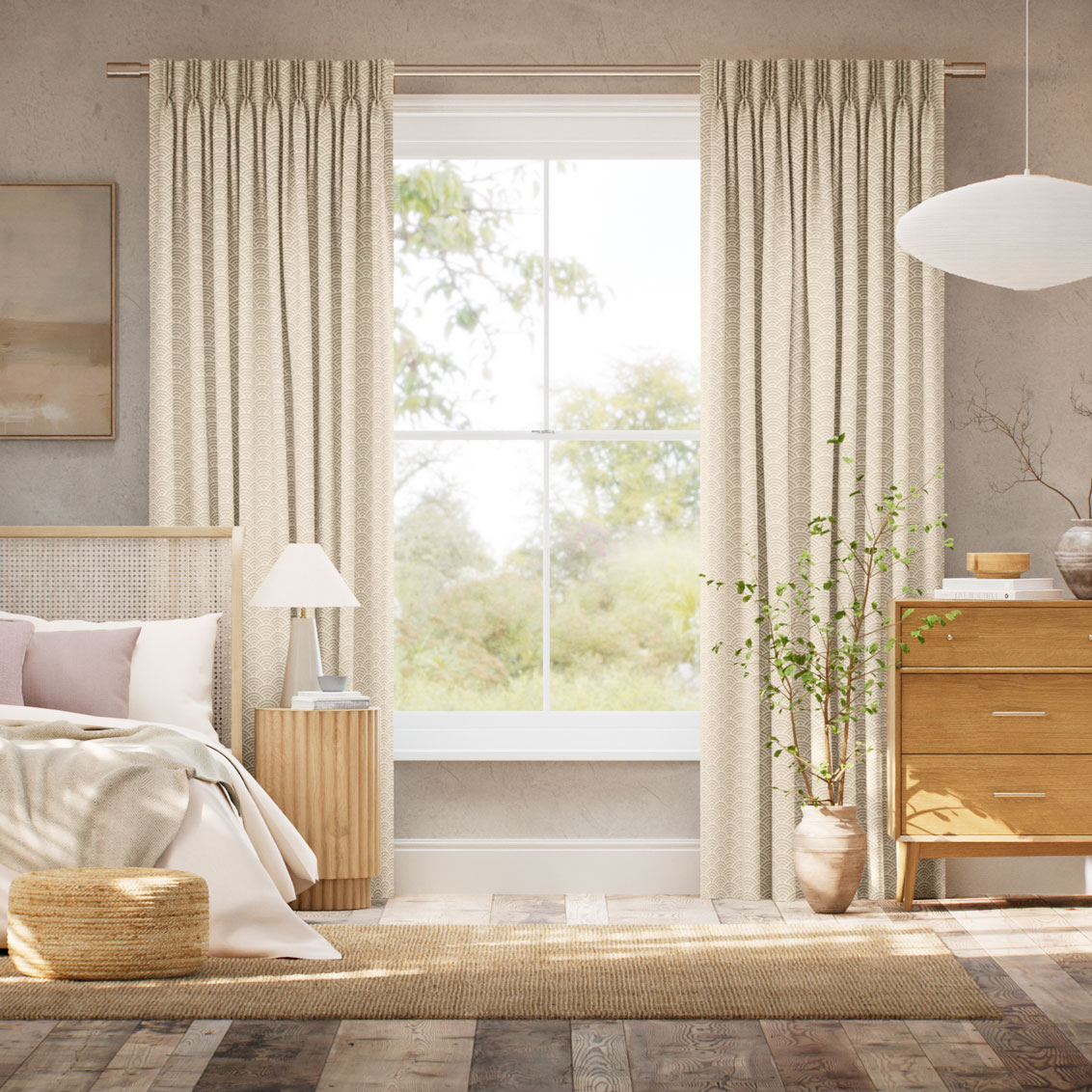 波 春 カーテン