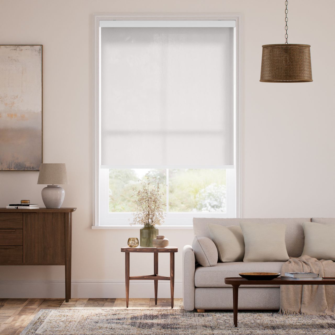 非遮光 テクスチャードホワイト ロールスクリーン