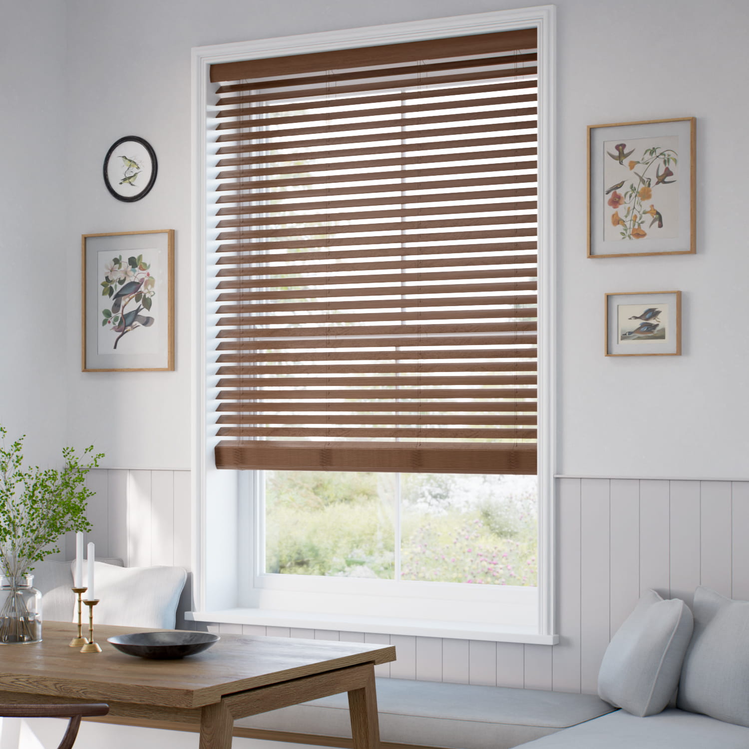 コードレス メトロポリタン チェストナッツ ウッドブラインド