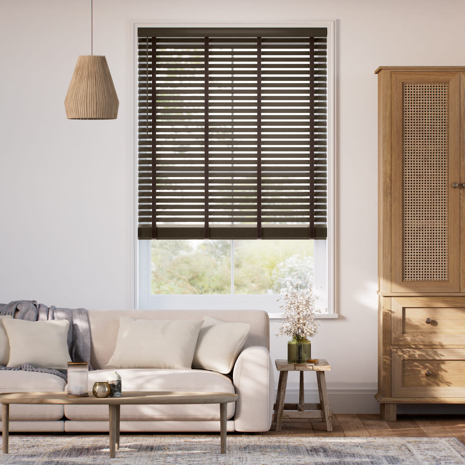 コードレス メトロポリタン ダークオーク＆エスプレッソ ウッドブラインド
