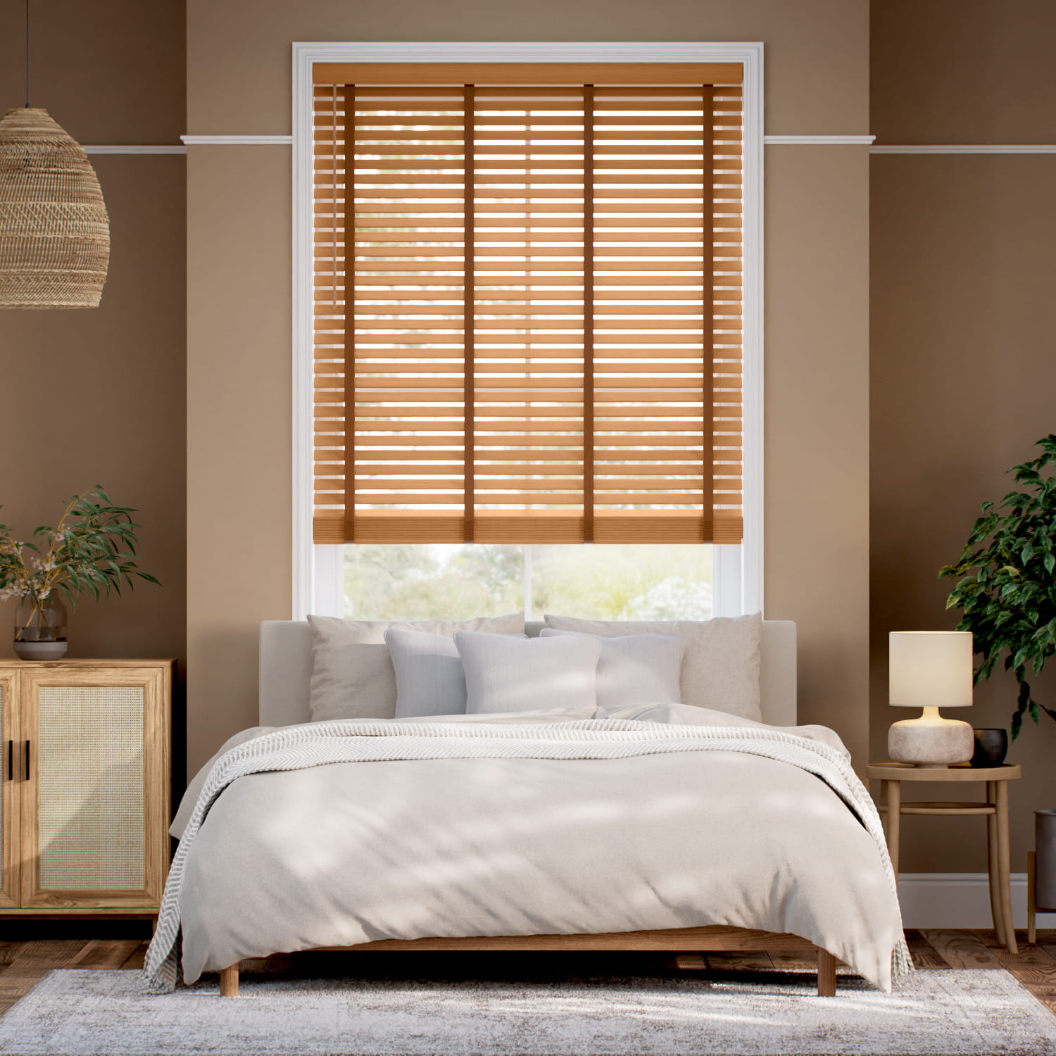 コードレス メトロポリタン ハニー＆ブロンズ ウッドブラインド