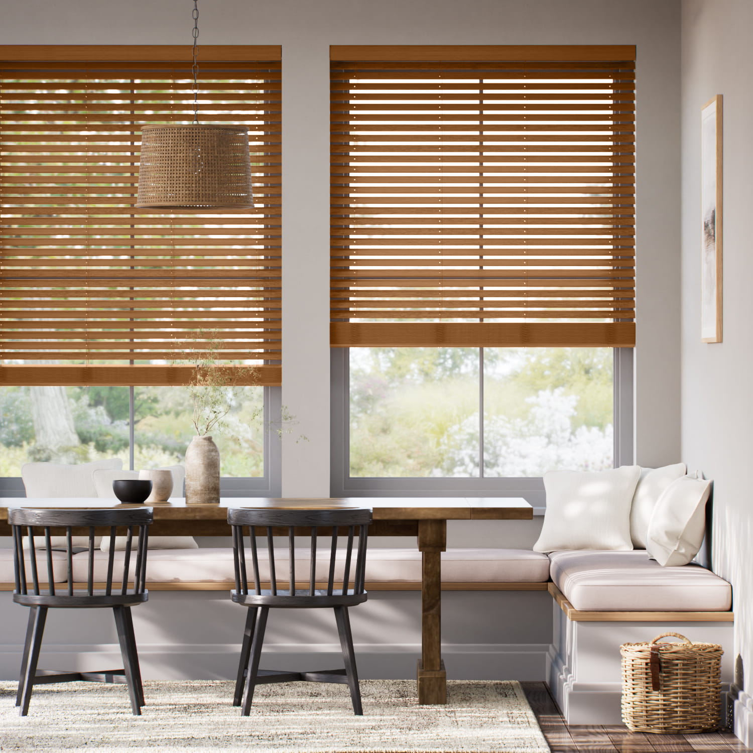 コードレス メトロポリタン ウォームオーク ウッドブラインド