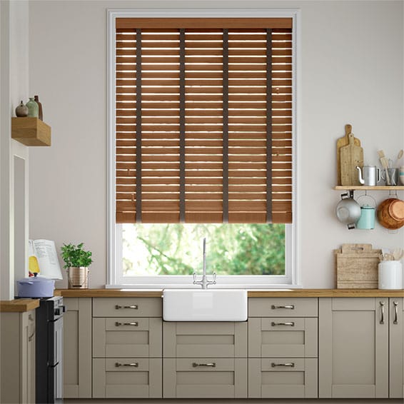 メトロポリタン　ウォームオーク＆エスプレッソ ウッドブラインド