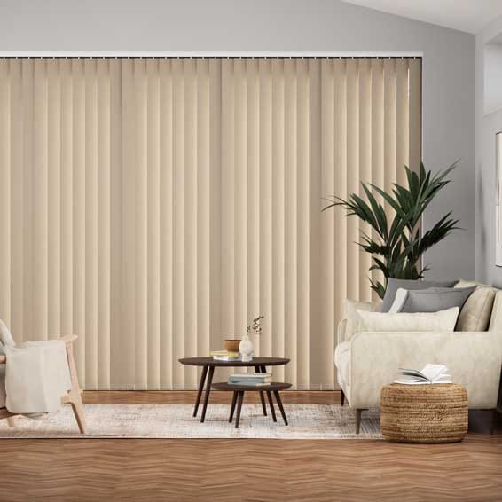 遮光ミコノス エクルベージュ バーチカルブラインド