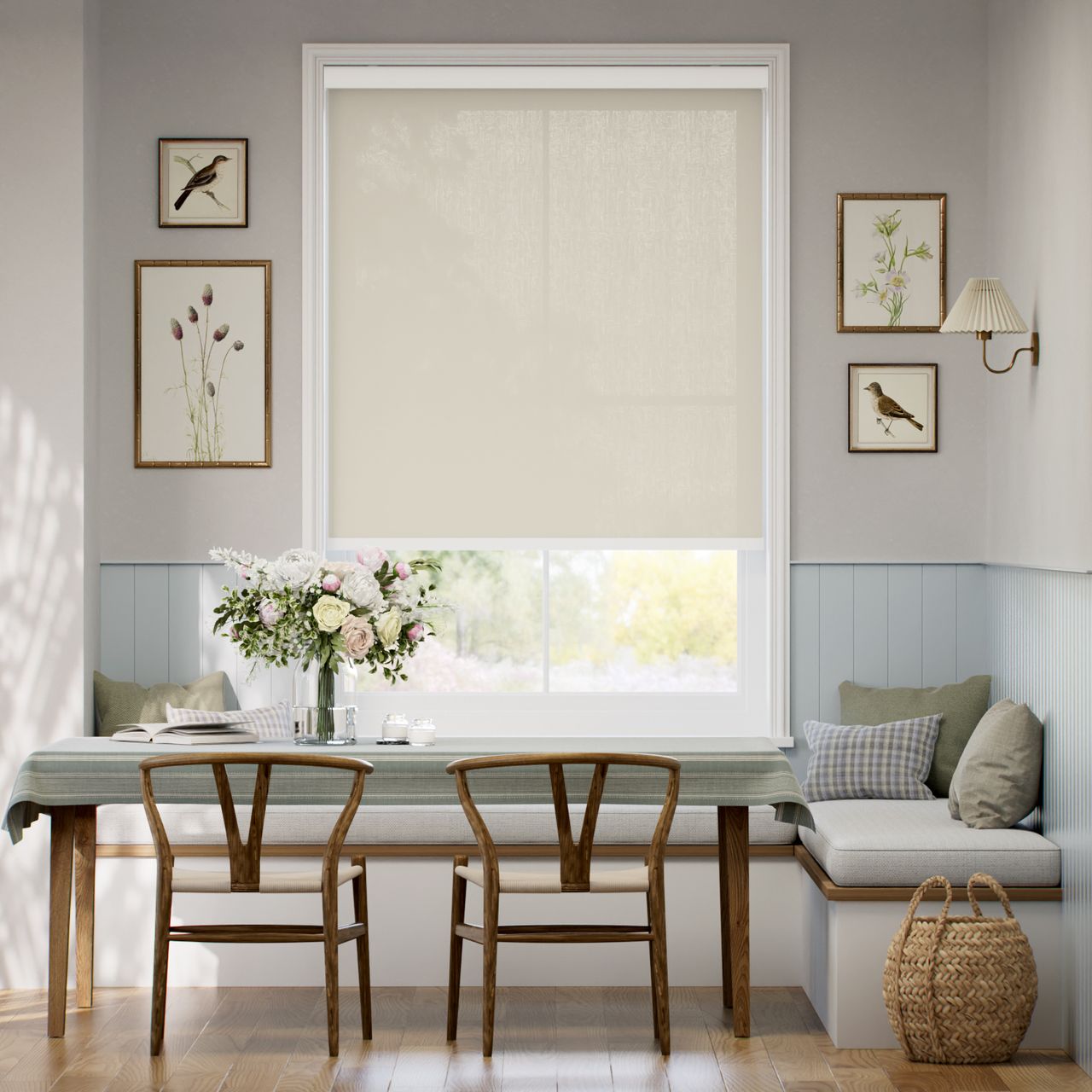 非遮光 ライトベージュ ロールスクリーン