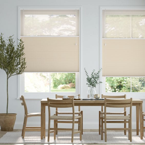 【カーテンレール可】ツインハニカム シアーベージュ ハニカムシェード