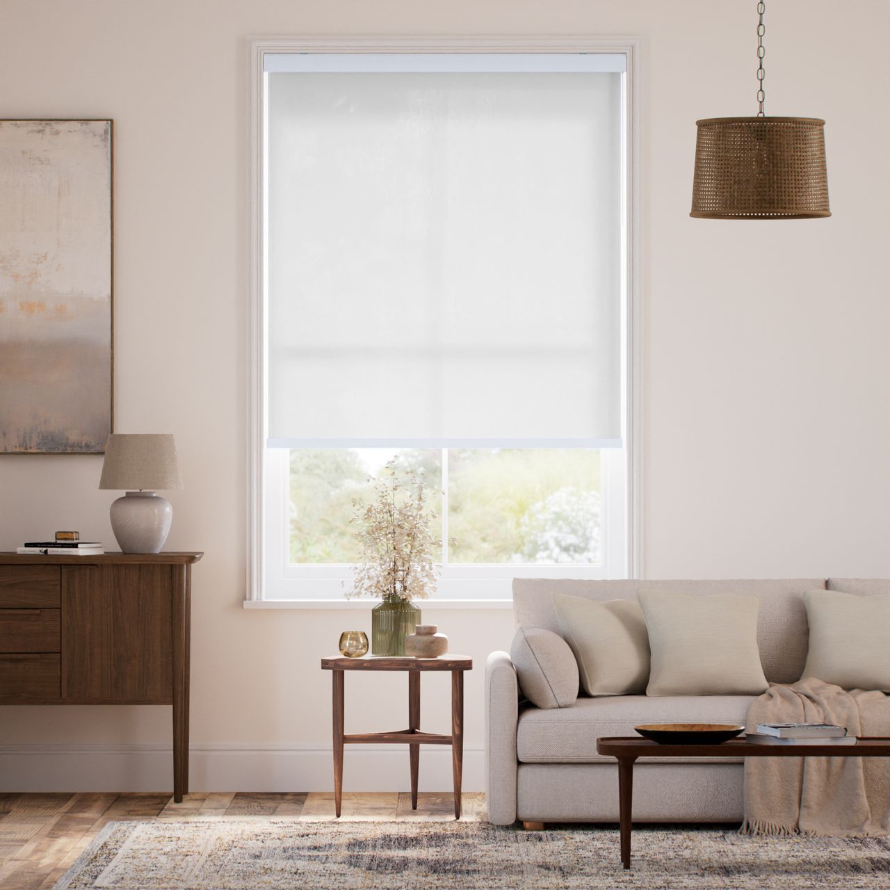 非遮光 アイスホワイト ロールスクリーン