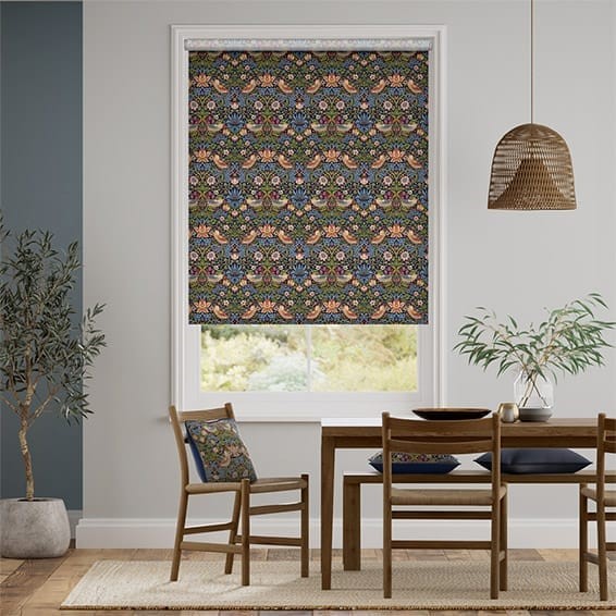 プルコード William Morris -ウイリアムモリス　いちご泥棒　ジュエル ロールスクリーン