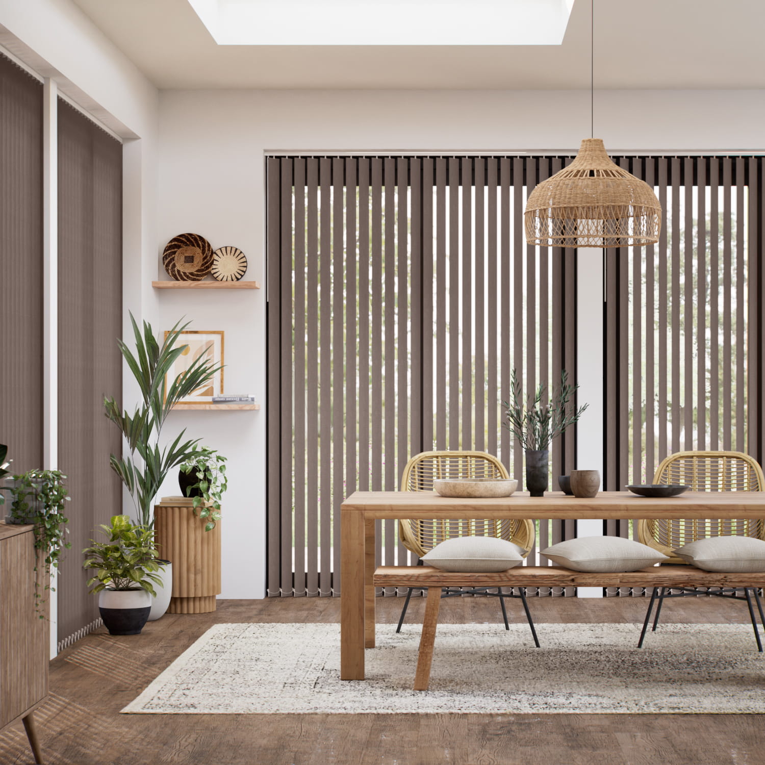 遮光ロドス ブラウン バーチカルブラインド