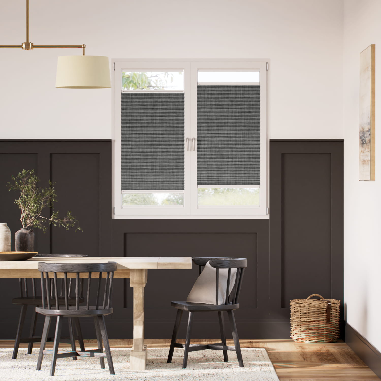 【窓貼りタイプ】遮光 フリント プリーツスクリーン