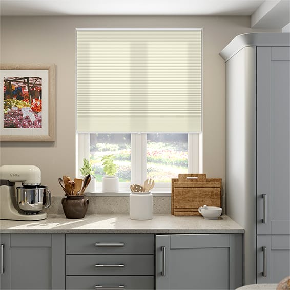 【窓貼りタイプ】採光 クロテットクリーム コードレス ハニカム シェード