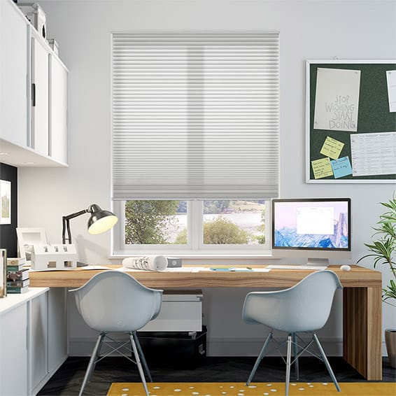 【窓貼りタイプ】採光 グレー コードレス ハニカム シェード