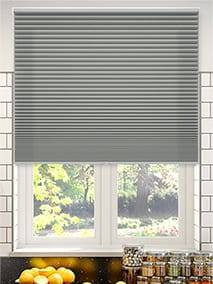 【窓貼りタイプ】遮光 ニッケルグレー コードレス ハニカム Stick2Fit Pleated サムネイル写真