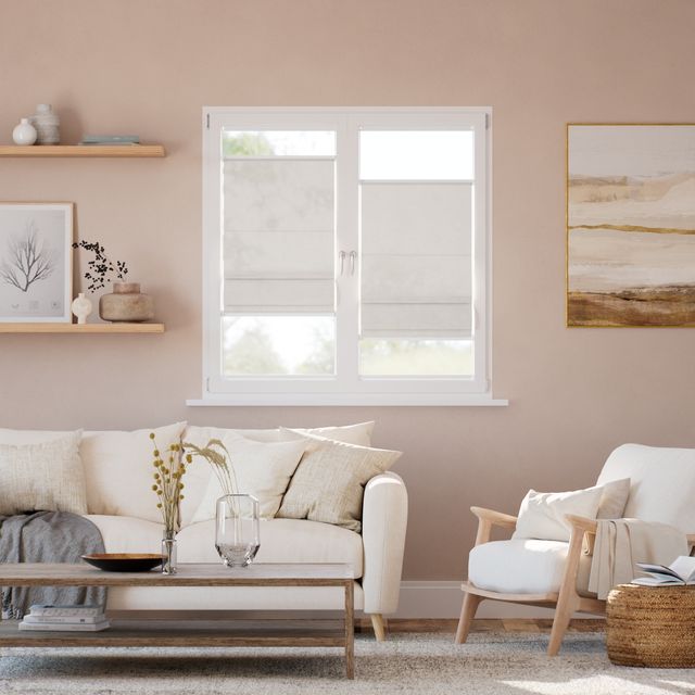 【窓貼りタイプ】カバンディッシュ クリーム ローマンシェード