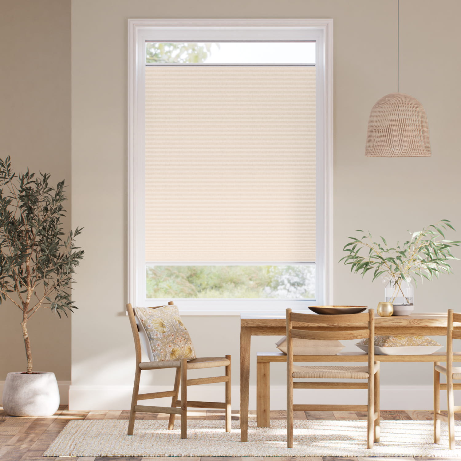 【窓貼りタイプ】採光ホップサック ハニカム シェード