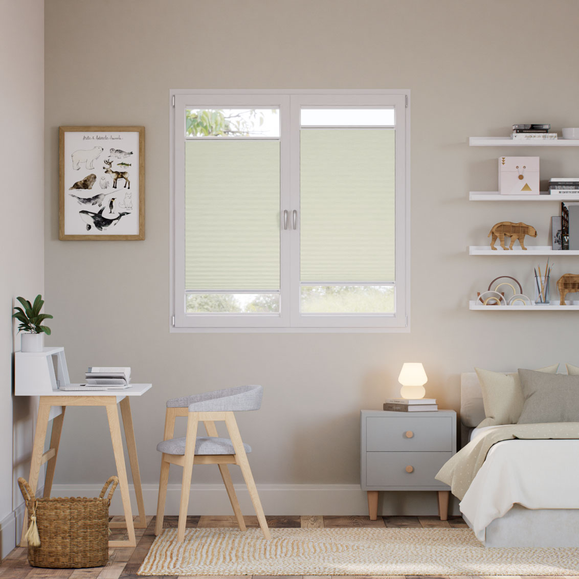 【窓貼りタイプ】遮光 リモンチェロ ハニカム シェード