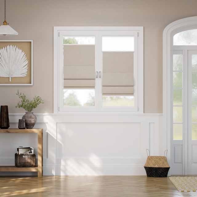 【窓貼りタイプ】ハロウ ウォームストーン ローマンシェード