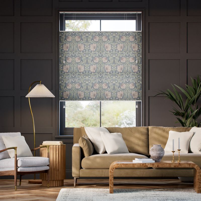 採光トップダウンハニカム ウィリアムモリス ピンパーネル ブラッシュ シェード