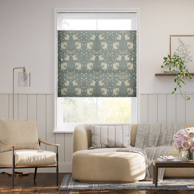 採光トップダウンハニカム ウィリアムモリス ピンパーネル セージ シェード