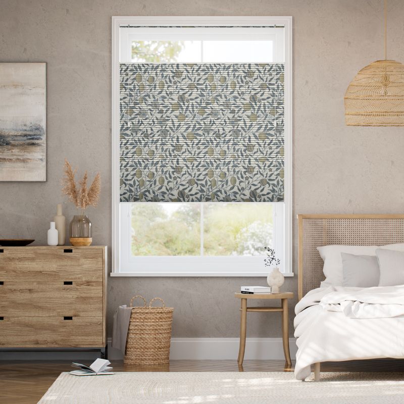 遮光トップダウンハニカム ウィリアムモリス フルーツ プリムローズ シェード