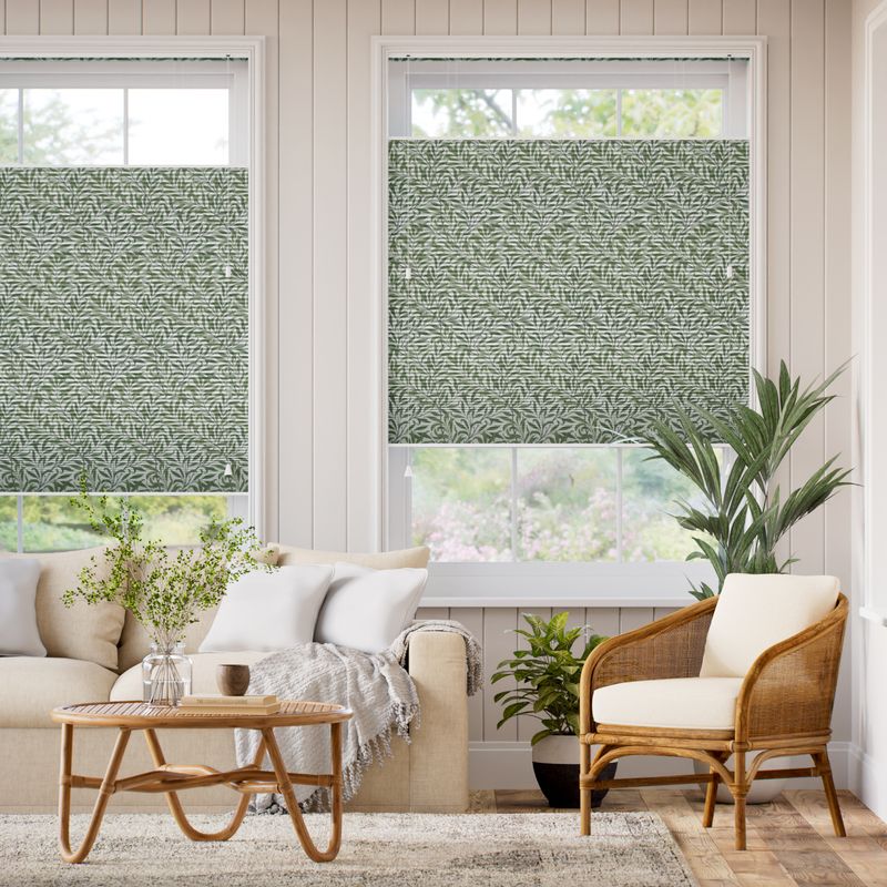 遮光トップダウンハニカム ウィリアムモリス ウイローバウ バイン シェード