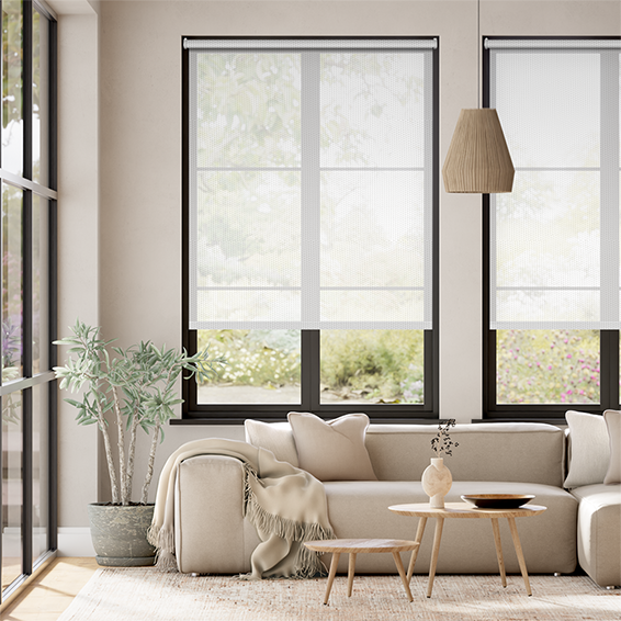 【つっぱり式】オキュラス ホワイト ロールスクリーン