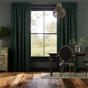 ベルベット フォレスト グリーン カーテン サムネイル写真