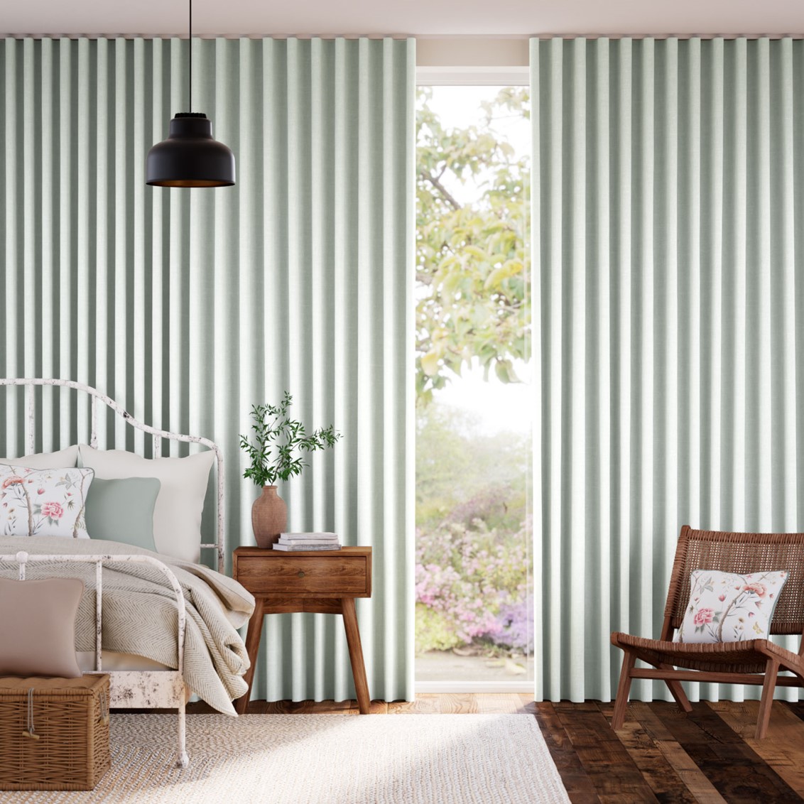 ルミエ ビジュリネン ダックエッグ 裏地なし ウェーブカーテン