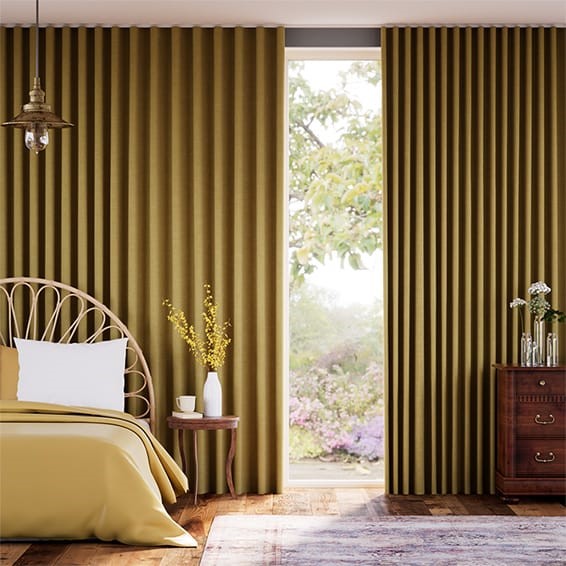 ルミエ ビジュリネン サンフラワー 裏地なし ウェーブカーテン