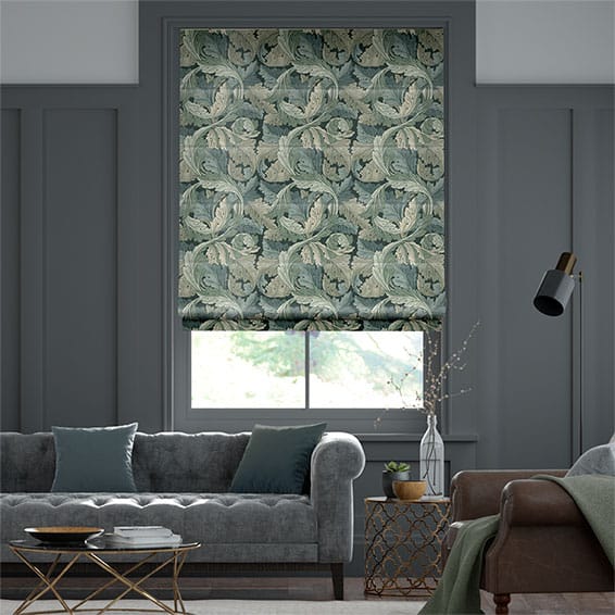 William Morris -ウィリアムモリス　アカンサスベルベット　フォレスト ローマンシェード