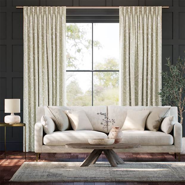 ウィリアムモリス アカンサス オリーブ ジャガード織 カーテン サムネイル写真