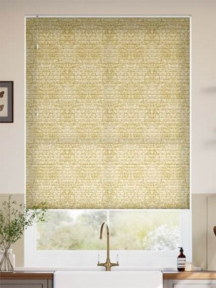 採光ハニカム ウィリアムモリス ブラックソーン サフラン ハニカムシェード サムネイル写真