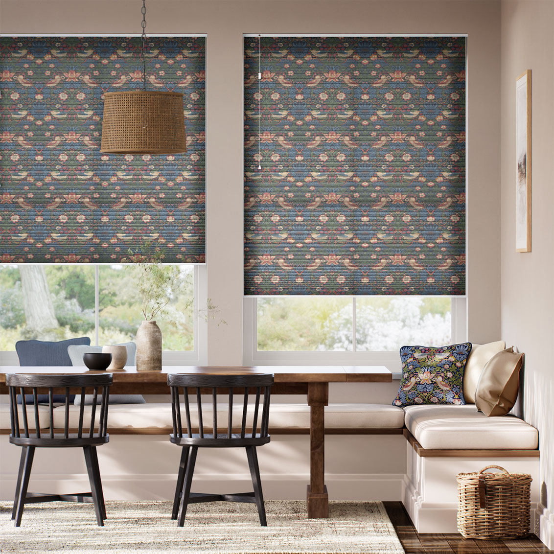 採光ハニカム ウィリアムモリス いちご泥棒 ジュエル シェード