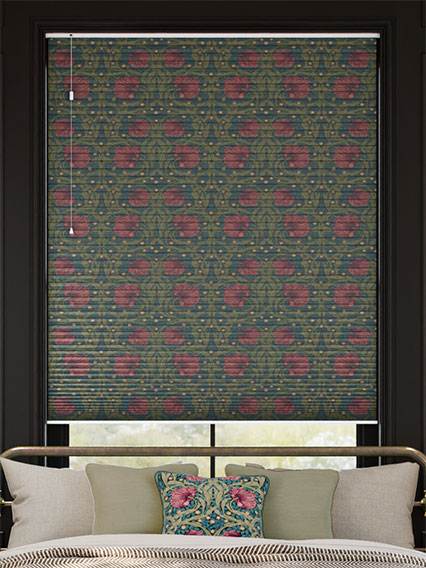 遮光ハニカム ウィリアムモリス ピンパーネル ティール ハニカムシェード サムネイル写真