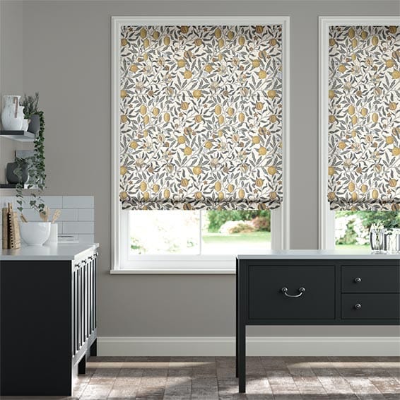 William Morris -ウィリアムモリス　フルーツ　プリムローズ ローマンシェード