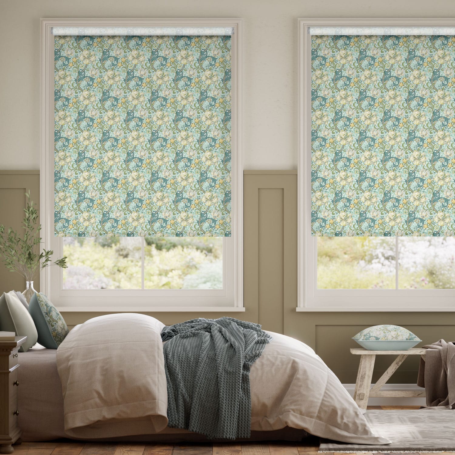 ウィリアムモリス ゴールデンリリー オパール ロールスクリーン