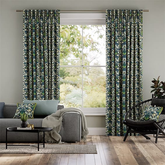 ウィリアムモリス ヒヤシンス エメラルド カーテン