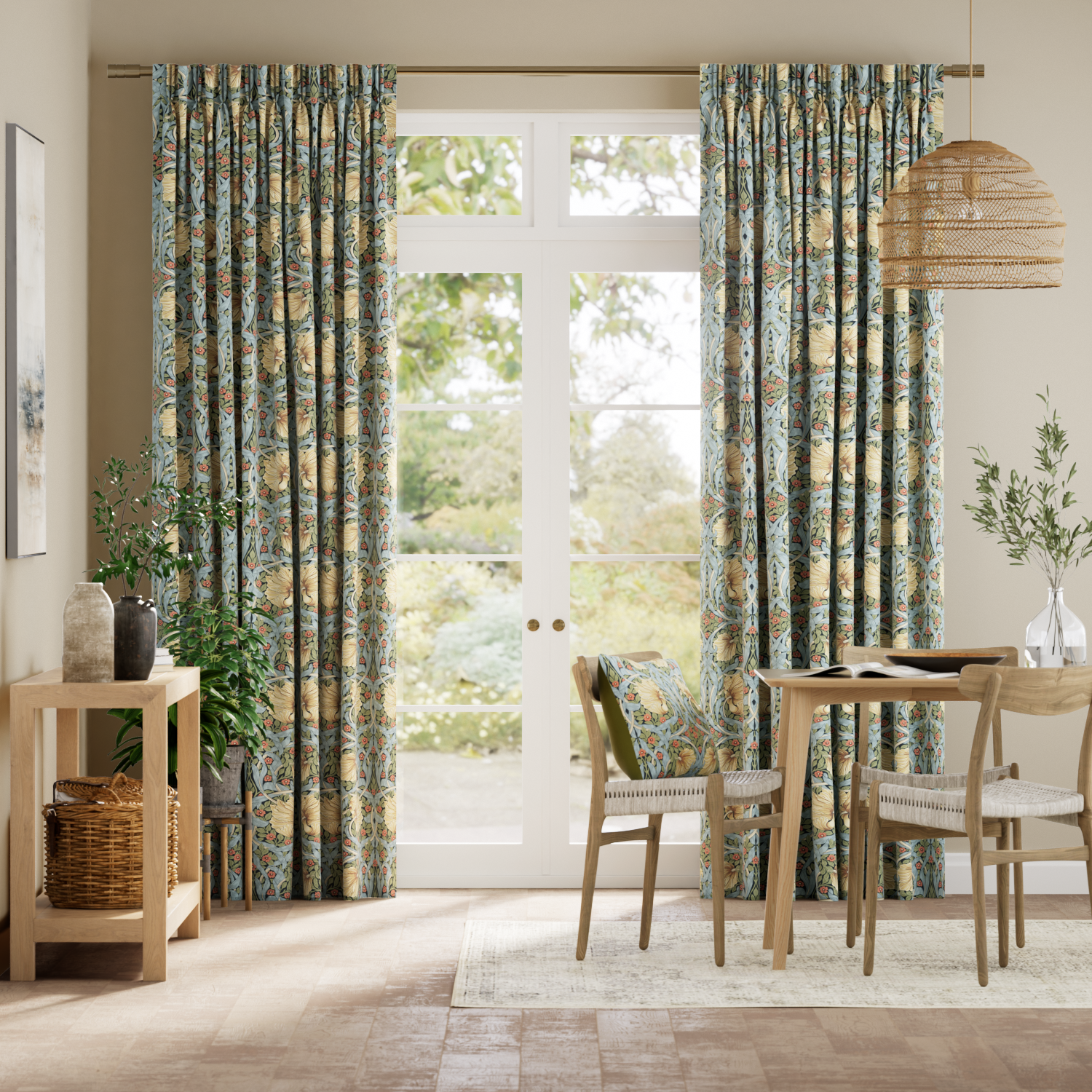 William Morris -ウィリアムモリス　ピンパーネル　ハニー カーテン