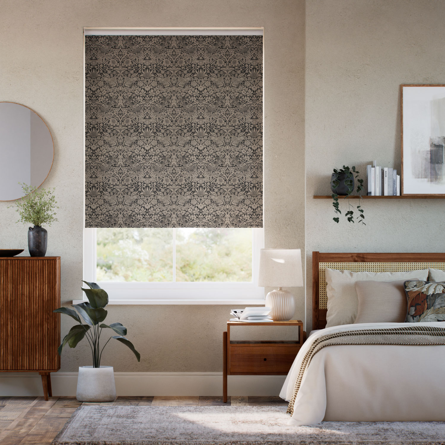 ウィリアムモリス いちご泥棒 アンティークブロンズ ジャガード織　 ロールスクリーン