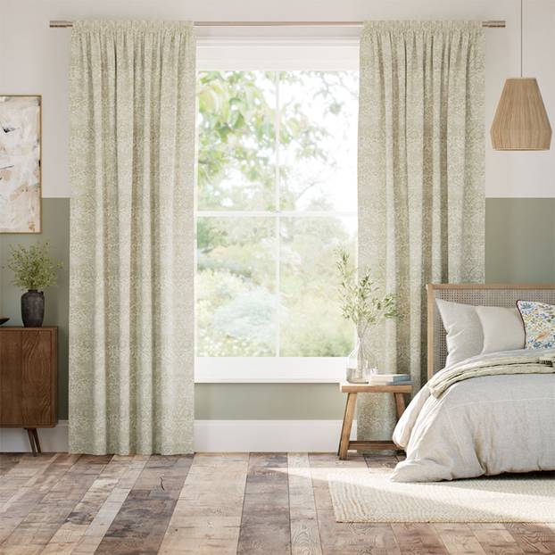 ウィリアムモリス いちご泥棒 オリーブ ジャガード織　 カーテン サムネイル写真