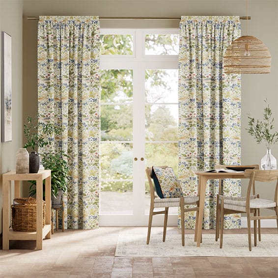 ウィリアムモリス　いちご泥棒　ナチュラル カーテン