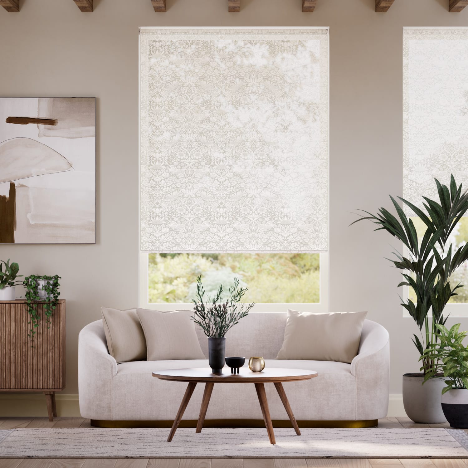 ウィリアムモリス いちご泥棒 ストーン ボイル ロールスクリーン