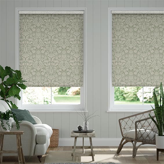 William Morris -ウィリアムモリス　サンフラワー　ソフトグリーン ロールスクリーン