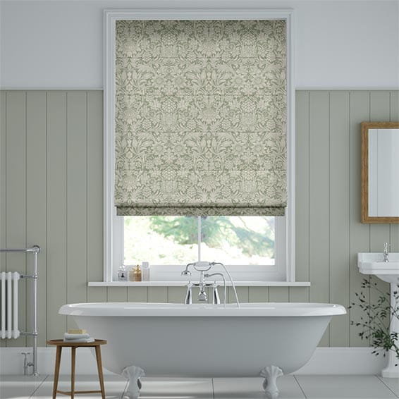 William Morris -ウィリアムモリス　サンフラワー　ソフトグリーン ローマンシェード