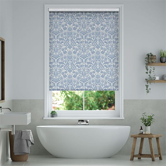 William Morris -ウィリアムモリス　サンフラワー　ビンテージブルー ロールスクリーン