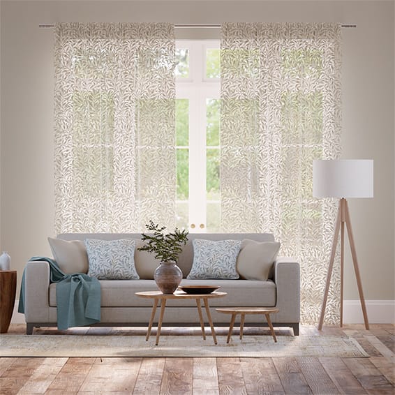 ウィリアムモリス ウイローバウ リネン ボイル レースカーテン