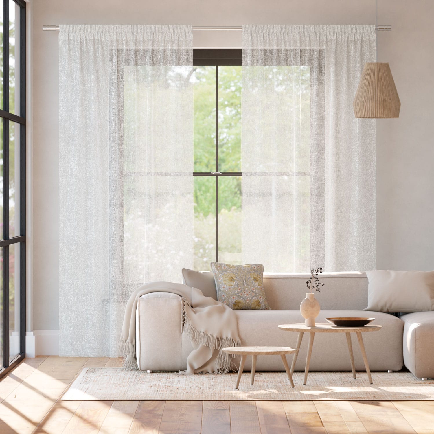 ウィリアムモリス ウイロー シャンティリ ボイル レースカーテン