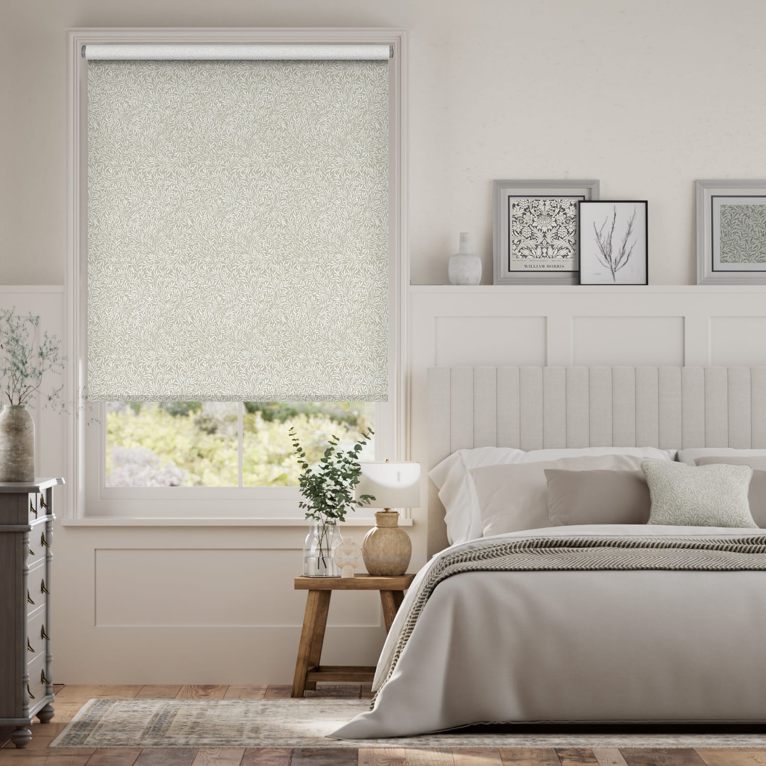 ウィリアムモリス ウイロー ポーセリン ロールスクリーン