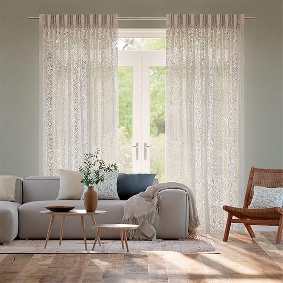 ウィリアムモリス ウイロー ペブル ボイル レースカーテン